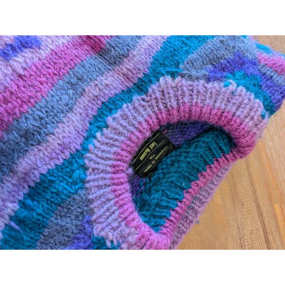 LOST HORIZONS Himalayan Wool Heavy Knit Fair Island Multicolor Sweater s… - Picture 8 of 9